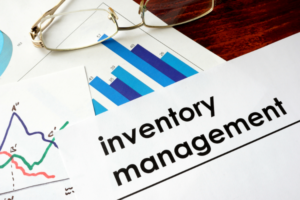 Inventory management on a table with Xero Accounting and graphs.