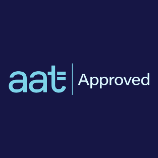 Aat approved logo on a dark background.