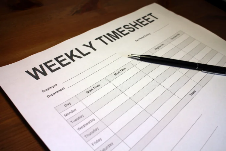 An employee timesheet - JacRox