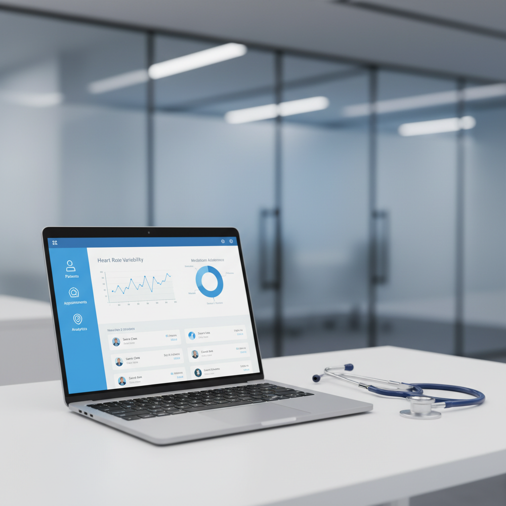 Medical technology dashboard with stethoscope - Qualitas case study